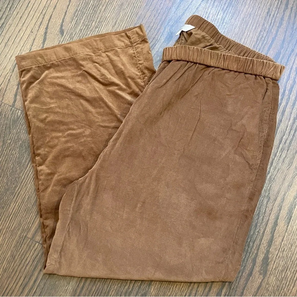 Voloshin Wren Corduroy Cropped Pants Trousers in Camel size Large - Picture 3 of 8